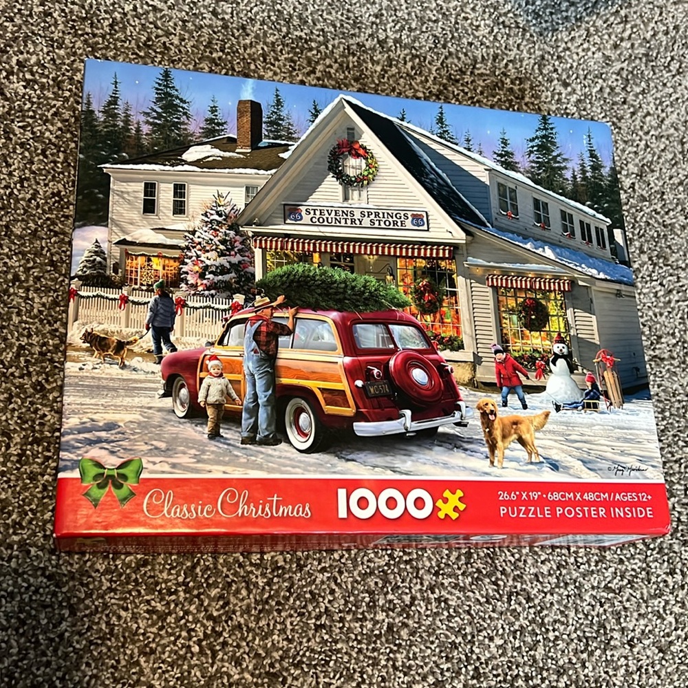 BNWT festive Classic Christmas Country Store Scene 1000-Piece Puzzle by CEACO